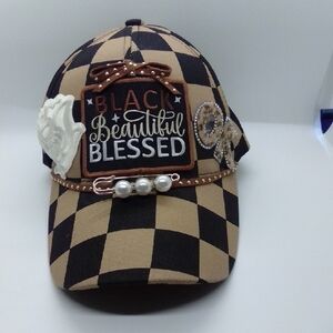 Checkered Black and Tan Cap